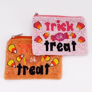 Pink Ghost Beaded Coin <b>Purse</b> Lightweight and Portable <b>Cute</b> Ghost Halloween Design Multi-Functional Mini Storage Pouch Coin <b>Purse</b> - Product Image 5