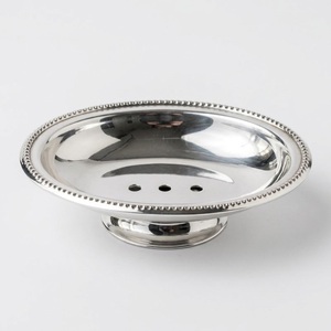 Deluxe Quality Stainless Steel Beaded Soap Dish Silver Chrome Finish Oval Freestanding Bathroom Accessory Reasonable Price - Product Image 6