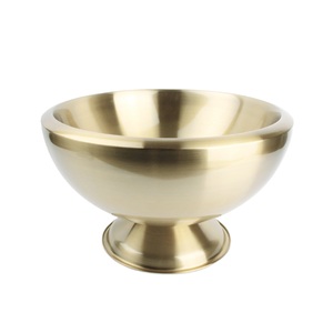 Stainless Steel Round <b>Ice</b> <b>Bucket</b> Pedestal Base Classic Style Handmade Rust Resistant Barware <b>Drink</b> Cooler - Product Image 6