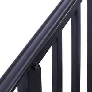 Pasamanos de hierro forjado negro para escalones al aire libre 2-3 escalones Barandilla de porche Barandillas de escalera flexibles para escaleras de madera de hormigón - Product Image 3
