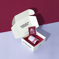 Boîte-cadeau en carton d'expédition ondulé personnalisé boîtes d'emballage de doublure d'éponge de stratification de gaufrage de conception de logo numérique d'encre de soja mate