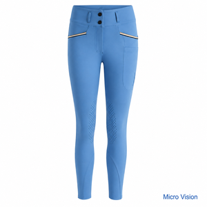 Damen-Reithose mit Hoher Taille und Kniegriff, Dehnbare Reitleggings aus Polyester-Spandex, OEM Kundenspezifische Verpackung - Product Image 1