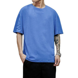 Servicio OEM, Camisetas de Corte Ajustado para Hombre, 100% Algodón, Transpirables, Hombros Caídos, Tallas Grandes, Nueva Colección en Oferta - Product Image 4