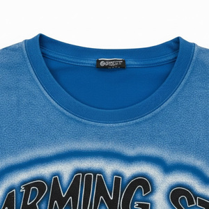 T-shirt Homme Tendance Américaine en Coton à Manches Courtes, Col Rond Imprimé, Design de Marque Tendance, Logo Personnalisé, Doux et Personnalisable - Product Image 3