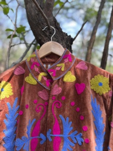 Latest Vintage Long Suzani velvet Jacket Women Elegant Casual Hand Embroidered Winter <b>Coat</b> Cozy Cardigan Dress <b>Beach</b> Free - Product Image 3