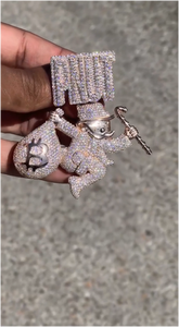 Collar con Colgante de Bolsa de Dinero para Hombre, con Piedras de Moissanita de Alta Calidad, Estilo Hip Hop, Joyería Brillante - Product Image 2