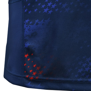 Camiseta de Rugby con Cuello en V, Secado Rápido, Precio de Fábrica, Ropa Deportiva Ligera, Diseño de Sublimación con Estrellas Rojas y Azules - Product Image 5