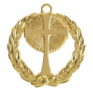 Joya de Collar Masónico Grand Junior Warden Knights Templar con Emblema de Águila y Corona de Laurel, Acabado Dorado - Product Image 2