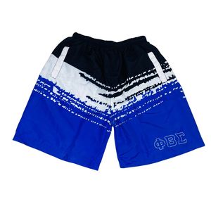 Phi Beta Sigma Black <b>Windbreaker</b> Shorts <b>for</b> Men Lightweight Comfortable Fit Premium Fabric Greek Fraternity Apparel Athletic - Product Image 1