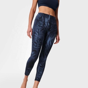Custom Gym Mid Waist Leggings Womens Yoga <b>Pants</b> Running Workout Fitness Control Spandex/Polyester Four-Way Stretch Leggings - Product Image 1