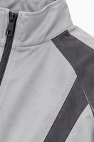 Ensembles de survêtements tendance en coton personnalisés, veste zippée patchwork et pantalon de jogging, survêtement personnalisé pour homme