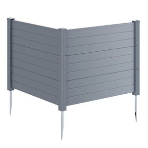 Recinzione Decorativa da Esterno 122 cm x 97 cm, Design Modulare con Pali Zincati Antivento e Antiroditore, Altezza 2,4 Metri per Cortile e Giardino - Product Image 2