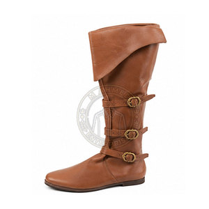 Bottes médiévales classiques modernes, cuir souple, légères, écologiques, haute qualité, design personnalisable, taille flexible - Product Image 5