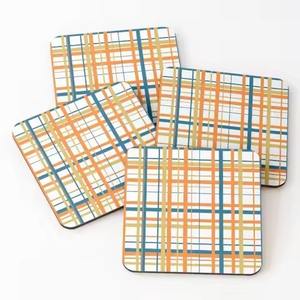 Elegant Enamel Sticker Wooden <b>Coasters</b> <b>Set</b> For Drink <b>Holder</b> Decorative Surface Guard - Product Image 2