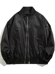Classic Men's Plus Size Varsity <b>Jacket</b> Casual Low Price <b>Winter</b> <b>Waterproof</b> Button Closure Solid Print Design Thin 100% Cotton - Product Image 4