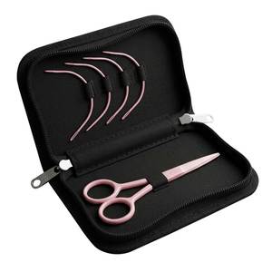 Nouvel ensemble professionnel 2026 d'aiguilles à boucle pour extensions capillaires avec étui de rangement, aiguilles à tirer les extensions et ciseaux - Product Image 5