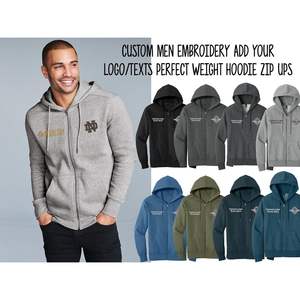 เสื้อฮู้ดขนแกะมีซิปรูดสำหรับผู้ชายเสื้อสเวตเตอร์ปักโลโก้ได้ตามต้องการ - Product Image 2