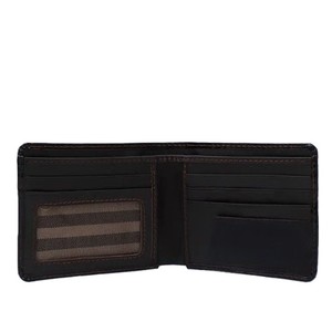 Cartera de Cuero Genuino Premium para Hombre, Diseño Bifold Hecho a Mano con Ranuras para Tarjetas, Cartera Delgada y Minimalista de Cuero Marrón y Negro - Product Image 3