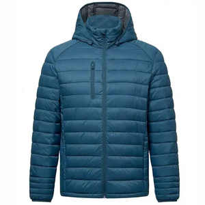 <b>Lightweight</b> Hooded Feather Puffer <b>Jacket</b> <b>Lightweight</b> Quick-Dry Bubble Zip-Up Outerwear - Product Image 1