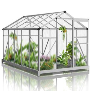 Grande Serra Ibrida in Policarbonato 6x10ft, Argento con Telaio in Acciaio Zincato per Uso Agricolo e Orticolo - Product Image 2