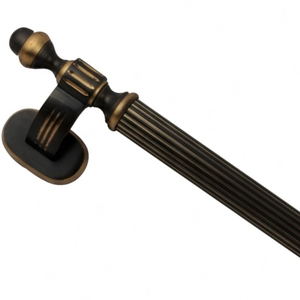 Poignée de porte moderne en laiton massif Orion |   Poignée de porte d'entrée d'hôtel noire antique de luxe |   Porte architecturale décorative - Product Image 3