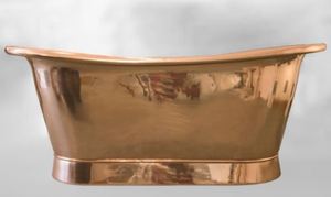 Bañera Ovalada de Cobre Martillado, Bañera Independiente Hecha a Mano, Bañera de Metal para el Hogar, Hotel y Baño - Product Image 4