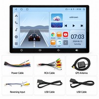 HANTUE Autoradio universel 13,1 pouces sans fil CarPlay Android 15 Android Auto GPS WiFi avec caméra de recul pour tableau de bord
