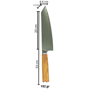 หนังสติ๊กเหล็กดามัสกัสตีขึ้นรูปด้วยมือ พรีเมียม OEM DIY ด้ามไม้คม ตรง - Product Image 5