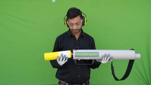 Cañón Ahuyentador de Aves Portátil, Desechable, Ecológico y Avanzado para la Protección de Cultivos Agrícolas, Cuerpo de Metal Duradero - Product Image 3