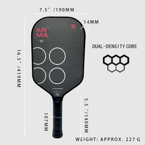 Raquette de pickleball portable et légère en titane avec noyau à double densité FLX-Foam, épaisseur 14 mm, puissance et haute précision - Product Image 3
