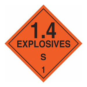 Panneau de signalisation de sécurité réfléchissant en PVC haute visibilité Brady Explosives S-1 pour zones dangereuses - Product Image 1