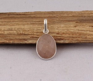 925 Sterling <b>Silver</b> Rose Quartz Pendant with Chain Natural Necklace Set Handmade Artisan Jewelry Wholesale Romantic Love Stone - Product Image 2
