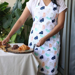 Delantal de Cocina Transpirable de Algodón con Marca Personalizada, Ideal para Restaurantes, Cocina Casera y Barbacoas al Aire Libre - Product Image 1