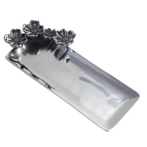 ถาดเสิร์ฟโลหะดีไซน์หรูหรา Calla Lily สำหรับตกแต่ง ถาดสร้างสรรค์ ขายส่ง สีเงิน ถาดใส่ช็อกโกแลตโลหะรุ่นใหม่มาแรง - Product Image 4
