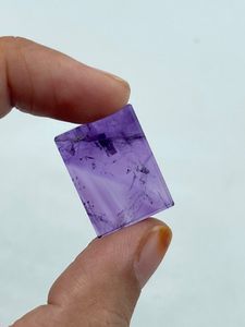 Natural Amethyst Gemstone Loose Cut Stone Rectangular Shape 42.93Carat for Jewelry Making 2Pcs - Product Image 5