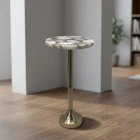 Table d'appoint moderne en métal, design minimaliste, meubles durables pour le salon
