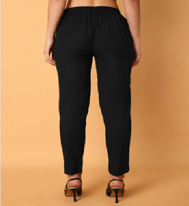 Pantalones Rectos de Verano para Mujer, Modernos, de Algodón Twill, Cintura Media, Antiarrugas, Suaves, Cómodos, Estilo Casual - Product Image 2