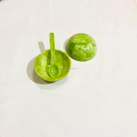 Petits bols à salade en résine vert clair, faits à la main, écologiques, design classique, polis, couleur personnalisée, taille personnalisée