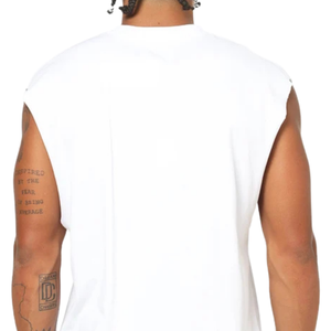 เสื้อยืดคอกลมแขนกุดผู้ชาย ทรงหลวม รูแขนกว้าง สไตล์ลำลอง สตรีทแวร์ ขายส่ง เสื้อยืดกล้ามเนื้อแฟชั่นฤดูร้อน เสื้อท็อป - Product Image 4