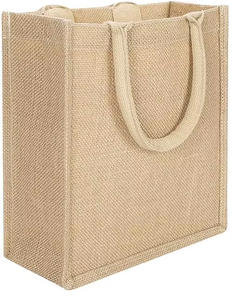 Sac fourre-tout en jute imperméable avec logo personnalisé, sac de courses multifonctionnel réutilisable, sac à lunch, sac en toile de jute écologique - Product Image 3