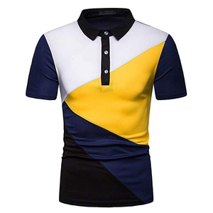 Polos de Hombre de Poliéster y Algodón, Logotipo Personalizado Bordado, Manga Corta, Estampado Sólido, Casual, Primavera, Transpirable, Secado Rápido - Product Image 1