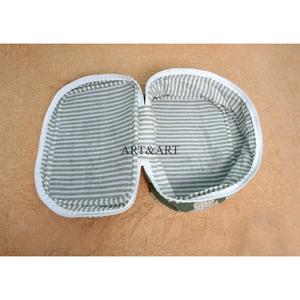 Juego de 3 neceseres acolchados de algodón indio con estampado, bolsa de aseo, estuche de maquillaje, neceser de viaje, bolsas y estuches para cosméticos - Product Image 5