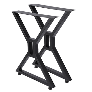 28 inch Metal Furniture <b>Legs</b> Hollow X-Shaped Table <b>Legs</b>, Metal Table <b>Legs</b> 2PCs, 440Lbs Load Capacity DIY Coffee Table EDPTBL027 - Product Image 2