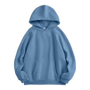 เสื้อฮู้ดดี้ตัวใหญ่พิเศษเนื้อผ้านุ่มพิเศษ ทรงหลวมสบาย ผลิตจากผ้าฝ้ายพรีเมียม พร้อมปลายแขนเสื้อแบบริบ เพื่อลุคสตรีทแวร์ที่ดูสบายๆ - Product Image 1