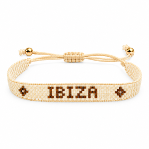 Bracelet à perles Ibiza, cordon réglable, style bohème, bijoux unisexes, perles plaquées or - Product Image 1