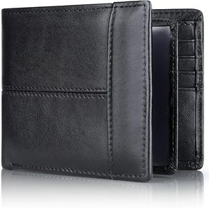 Elegant Lightweight Men's Genuine Leather <b>Wallets</b> Custom Logo Designs Durable Short Length Factory Made For Wholesale 2026 Brand - Product Image 1