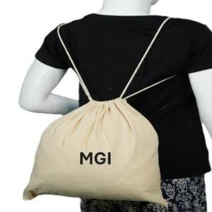 Sac à dos en coton réutilisable et écologique pour homme, imperméable, séchage rapide, avec cordon de serrage, logo personnalisable, capacité 23L, idéal pour la plage et le sport - Product Image 1