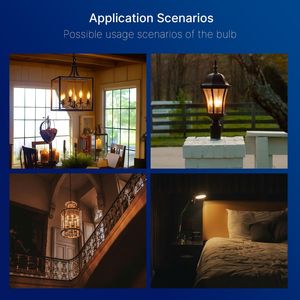 Lampadine LED Dimmerabili Equivalenti a UL 40W per Lampadari, Ambra, Attacco B11 E26, Bianco Caldo 2200K, 330LM, Confezione da 6 - Product Image 4