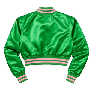 Chaqueta de Satén Personalizada de Alta Calidad para Mujer, Ropa Griega de la Hermandad Alpha, Transpirable, Informal, de Poliéster Bordado - Product Image 2