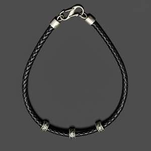 IRONVEIL Titanium Steel Pearl Pendant with <b>Rope</b> <b>Chain</b> Religious Casual Hiphop Style for Men & Boys 16 Inch - Product Image 2